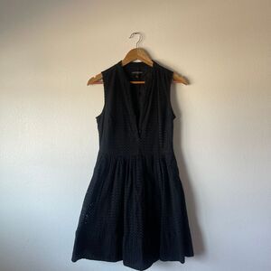 Banana Republic Black Eyelet Fit and Flare Dress‎